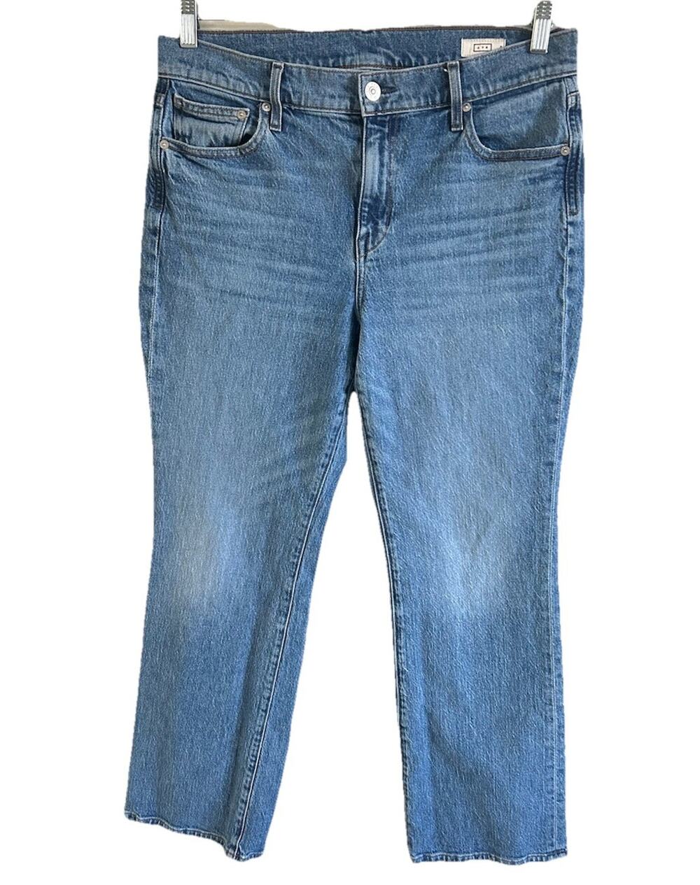 AYR The Hangout Jeans Womens 31 Short Blue High Rise Straight Relaxed Denim USA